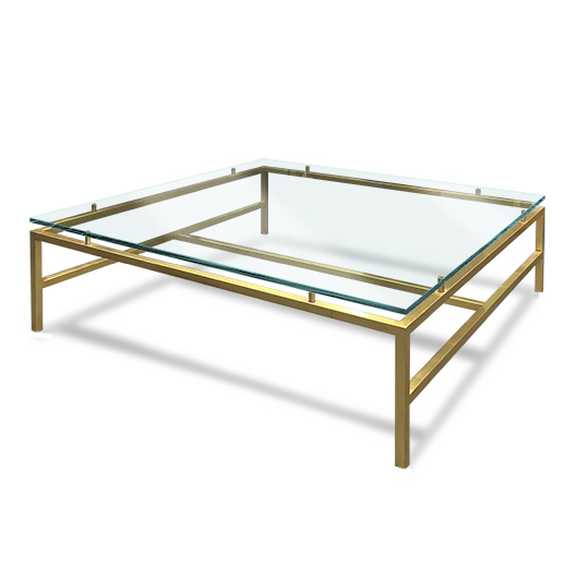 CUSTOM GOLD LEAF COCKTAIL TABLE